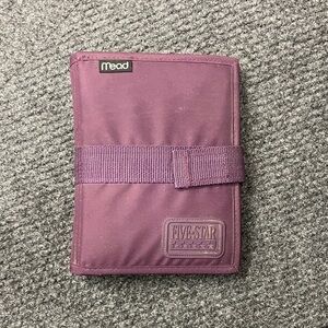 Vintage Mead Five star planner organizer Purple 1992 90s Wipeable School Work